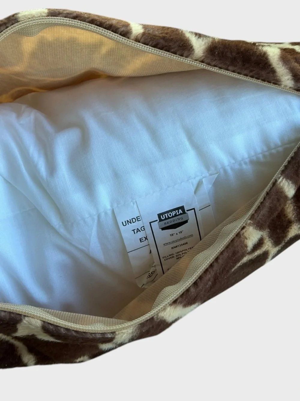 Animal Print Throw Pillows Set Leopard Giraffe 12” Decor Pair